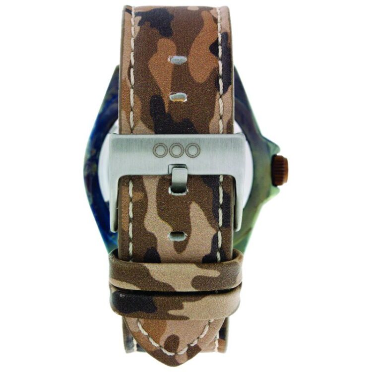 wrist watch quartz camouflage brown 44mm 2